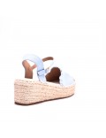 Sandale compensée à semelle espadrille