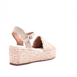 Sandale compensée à semelle espadrille