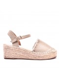 Wedge sandal with espadrille sole
