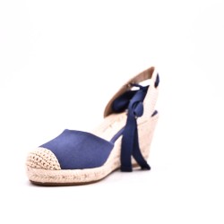 Sandale compensée à semelle espadrille