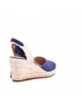 Sandale compensée à semelle espadrille