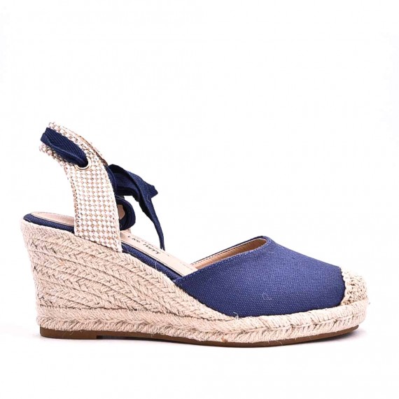 Wedge sandal with espadrille sole