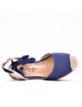 Sandale compensée à semelle espadrille
