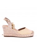 Wedge sandal with espadrille sole