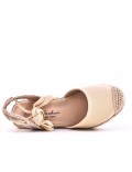 Wedge sandal with espadrille sole