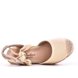 Sandale compensée à semelle espadrille