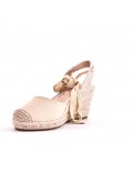 Wedge sandal with espadrille sole