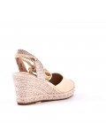 Wedge sandal with espadrille sole