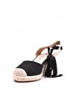 Wedge sandal with espadrille sole