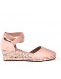 Wedge sandal with espadrille sole