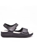 Faux leather wedge sandal
