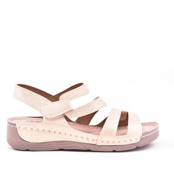 faux leather wedge sandal