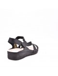 faux leather wedge sandal