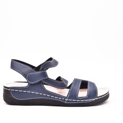 faux leather wedge sandal