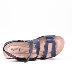 faux leather wedge sandal