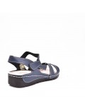 faux leather wedge sandal