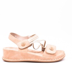 sandalia de materiales mixtos