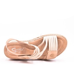 Mixed-materials sandal