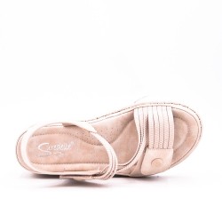 Mixed-materials sandal