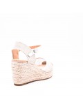 Embroidered wedge sandal