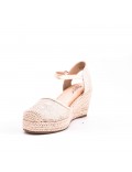 Sandalia cuña bordada