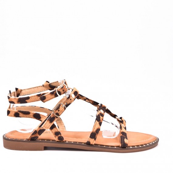 Sandalia con tira decorada