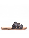 Faux leather slide