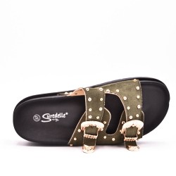 Women's faux suede slide