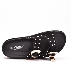 Women's faux suede slide