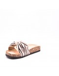 Women's bow slide with pattern