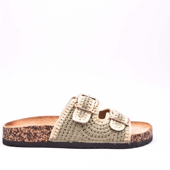 Sandalia tiras bordadas