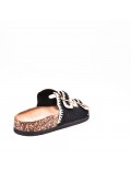 Embroidered strap sandal