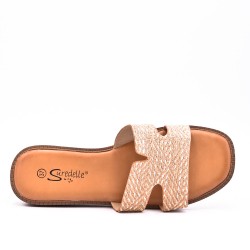 Claquette plate pour femme