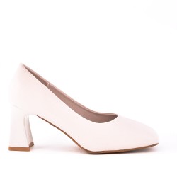 Women's faux leather heeled shoe