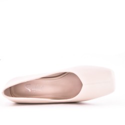 Chaussure à talon en simili cuir pour femme