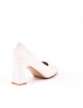 Chaussure à talon en simili cuir pour femme