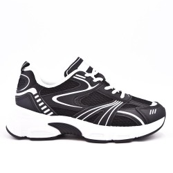 Mixed material sneaker for women