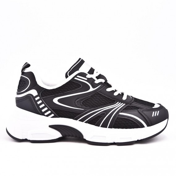 Zapatilla de material mixto para mujer