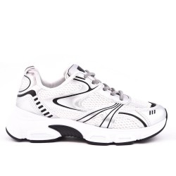 Mixed material sneaker for women