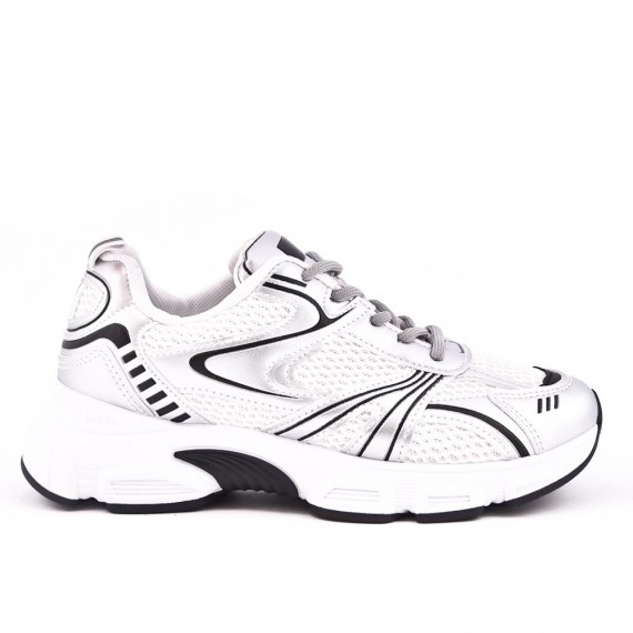 Zapatilla de material mixto para mujer