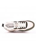 Mixed material sneaker for women
