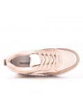 Mixed material sneaker for women