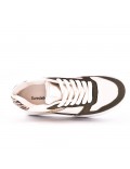 Mixed material sneaker for women