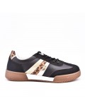 Mixed material sneaker for women