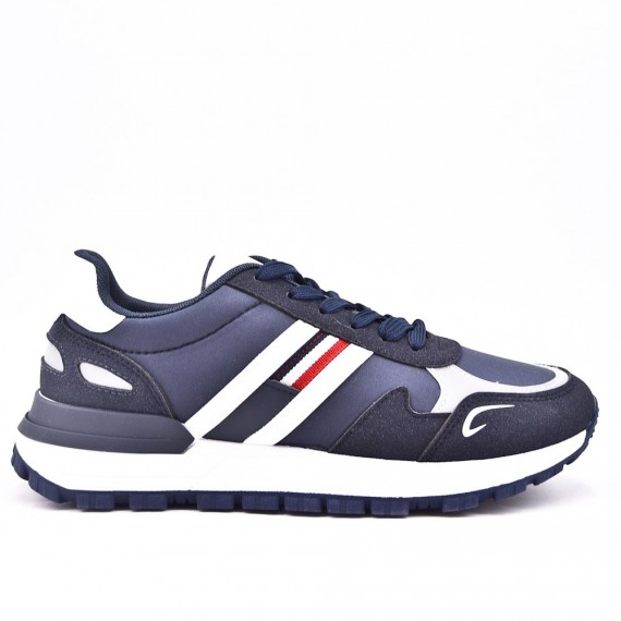 Mixed material sneaker for women