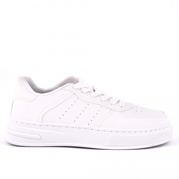 Women's faux leather sneaker