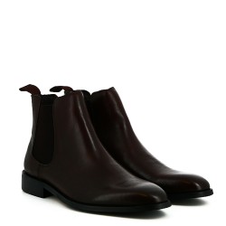 Leather ankle boot for men