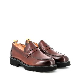Leather derby shoe