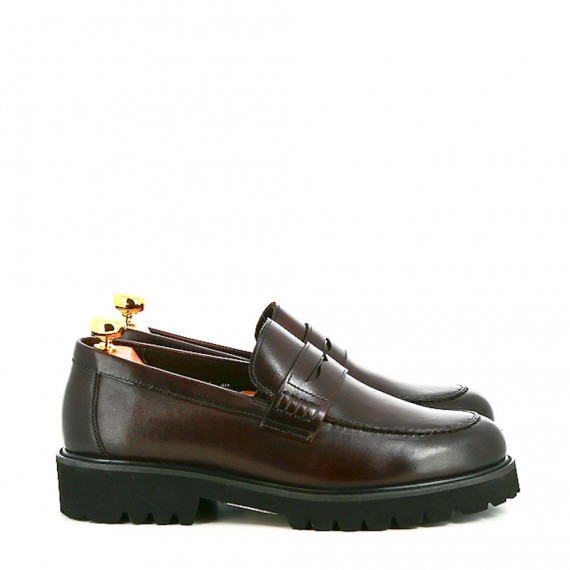 Leather derby shoe