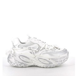 Faux leather lace-up sneaker